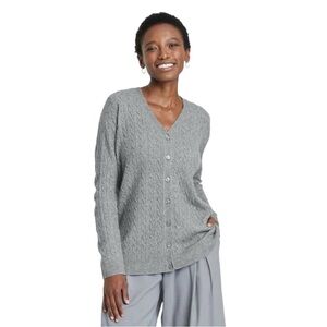 Women’s Size Medium A New Day Dark Gray Cardigan Long Sleeve Sweater Button Down
